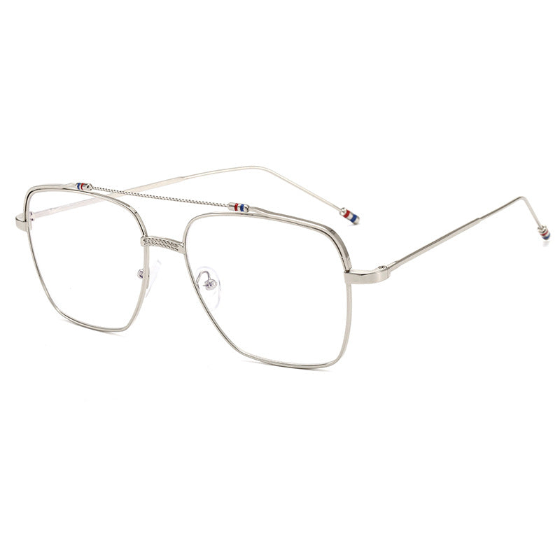 Ladies trendy curved glasses with narrow metal frame Stornfield