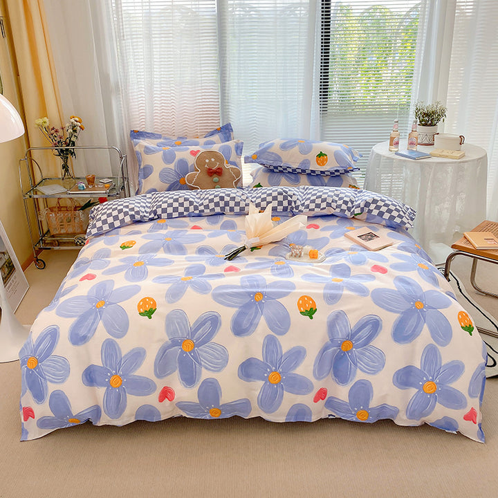 Playful Bear Checkered Comforter Set