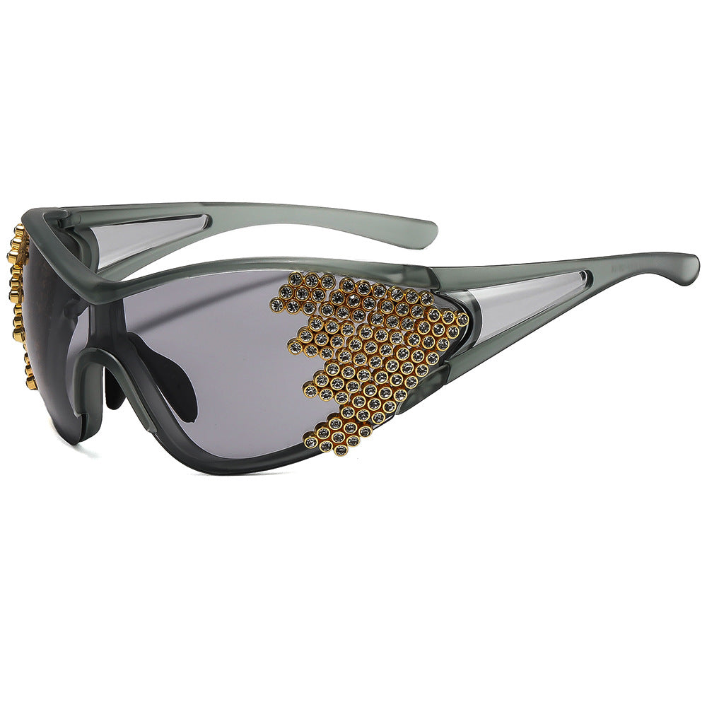 Ladies sporty sunglasses with sparkling decor Stornfield
