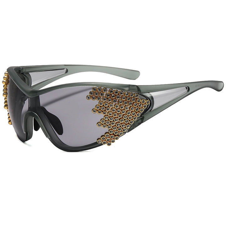 Ladies sporty sunglasses with sparkling decor Stornfield