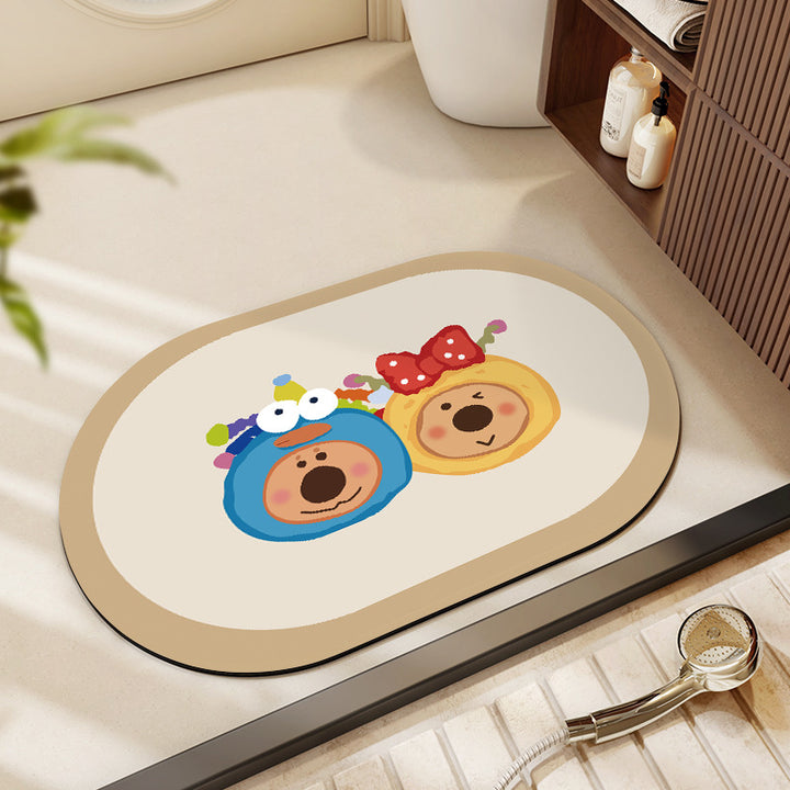 Cute Cartoon Dog Bath Mat Stornfield