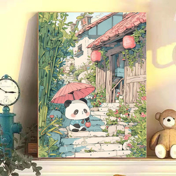 Playful Panda-Themed Wall Art Stornfield