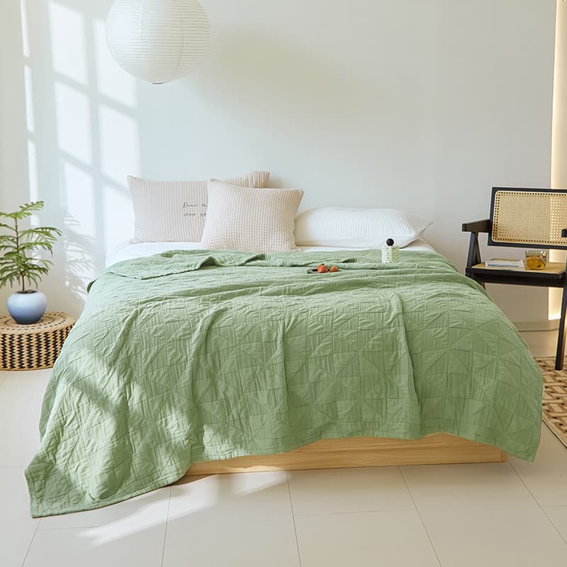 Summer Cooling Breathable Textured Pure Cotton Gauze Blanket | Stornfield
