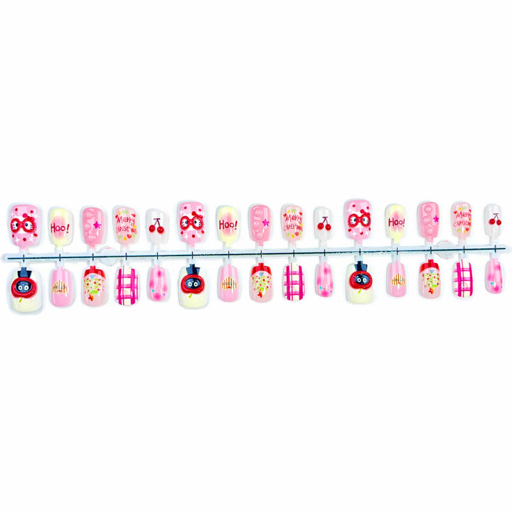 Festive Holiday-Themed Press-On Nail Set 1790745838