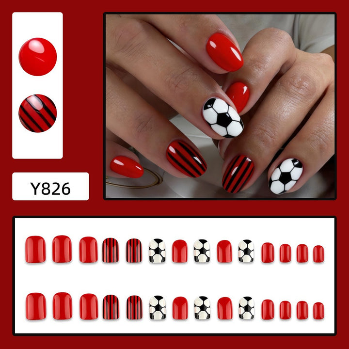Convincing artificial nails with football motif Stornfield