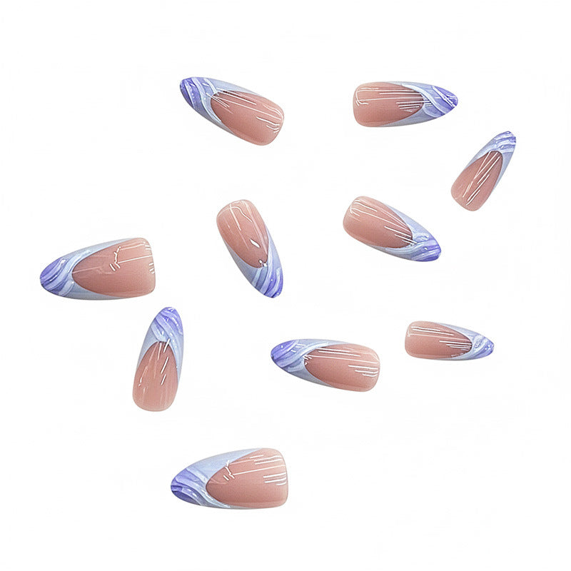 Artistic Watercolor Press-On Nail Set Stornfield