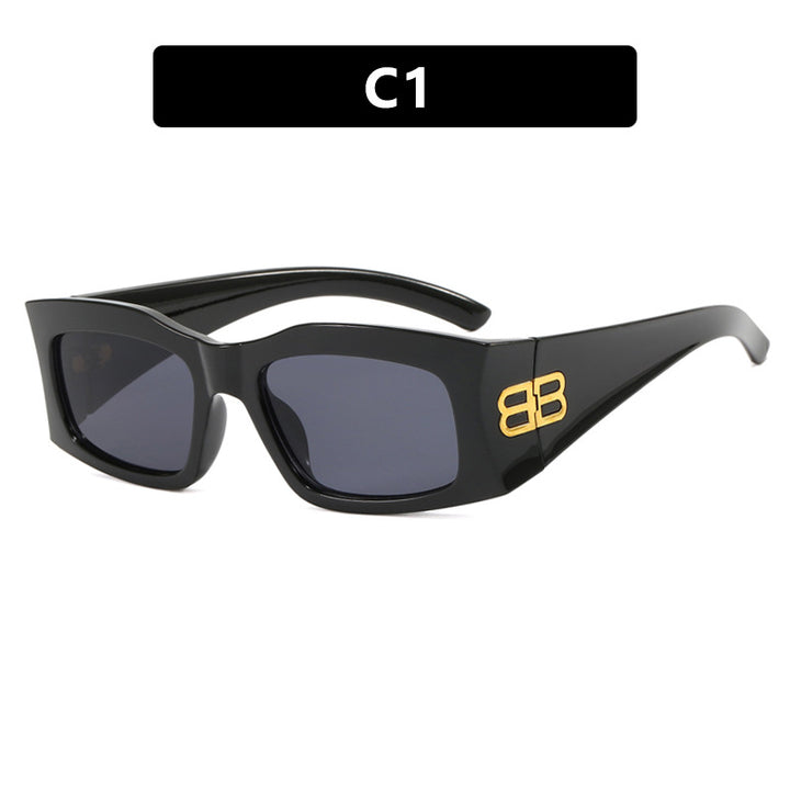 Women's fashionable sunglasses with angular frame and polarized lenses Stornfield