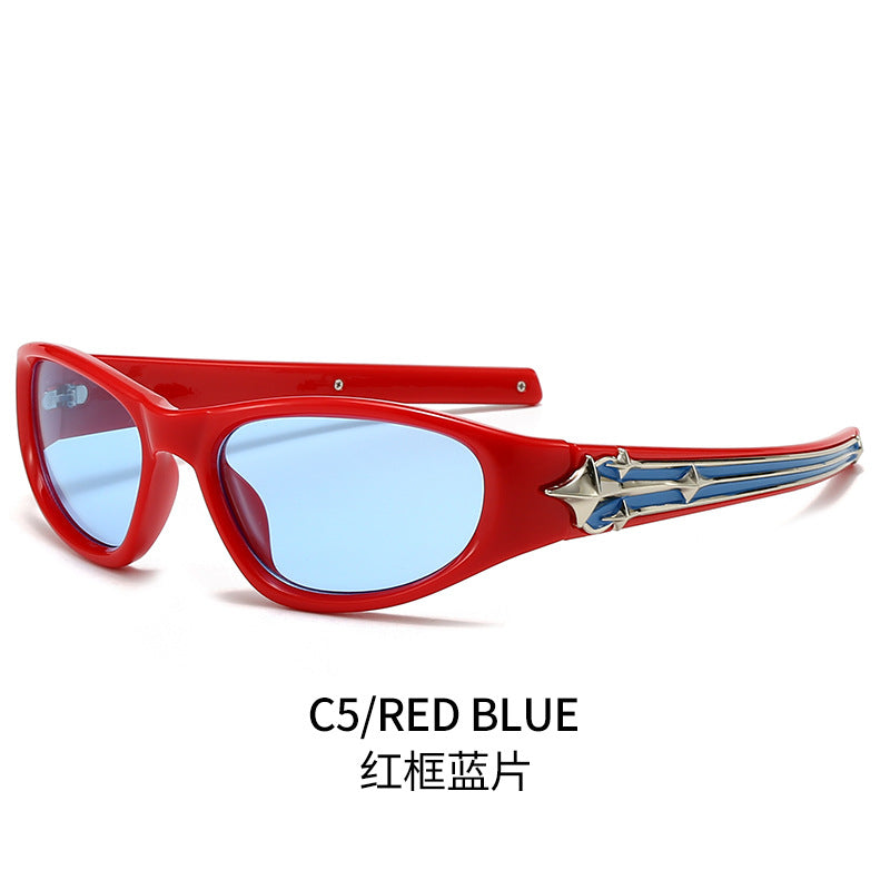 Women's sporty sunglasses in a modern design with a stylish metal frame Stornfield