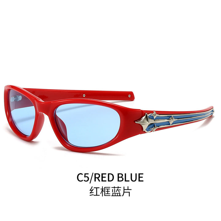 Women's sporty sunglasses in a modern design with a stylish metal frame Stornfield