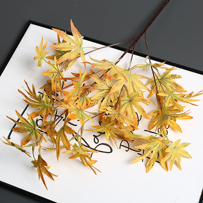 Decorative Faux Maple Leaf Stem for Home Decor