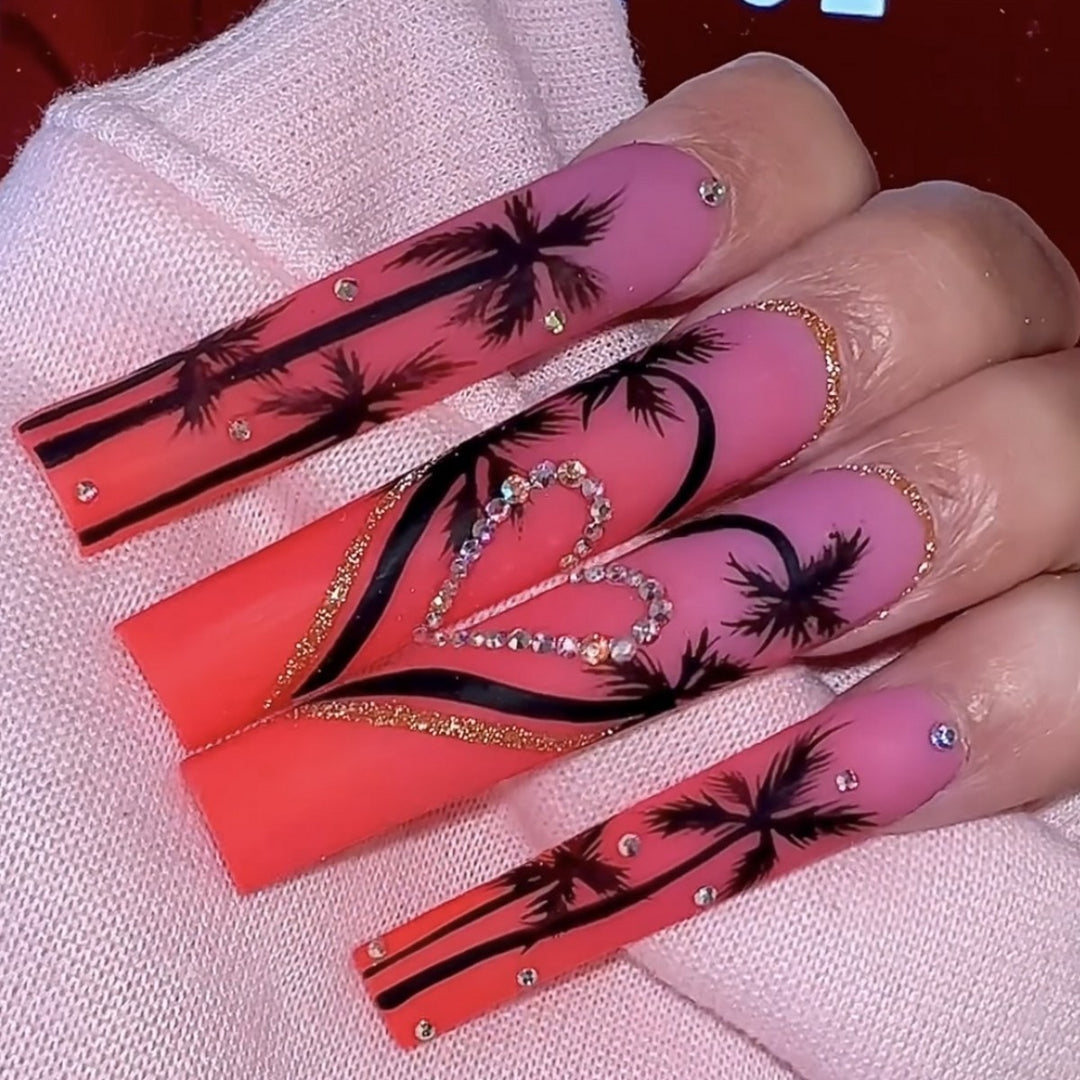 Creative artificial nails in modern palm design Stornfield