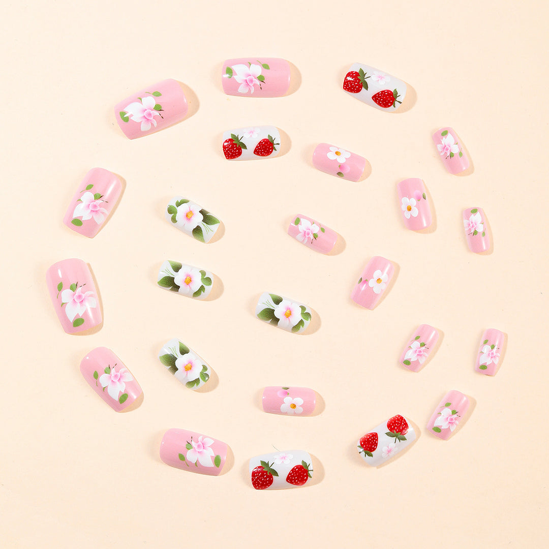 Strawberry Floral Nail Art Set Stornfield