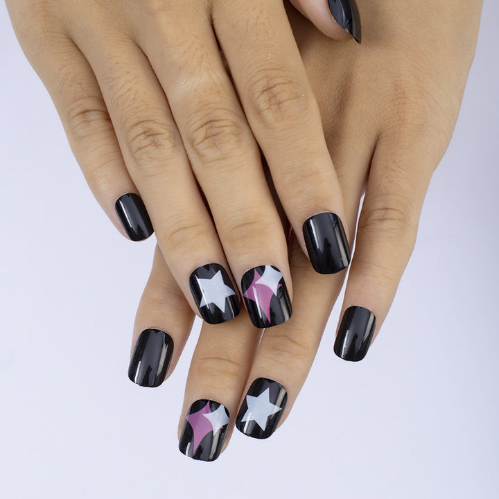Art nails with creative star design Stornfield