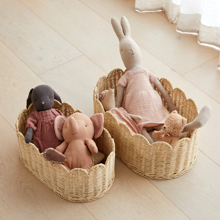 Decorative Scalloped Woven Storage Basket Stornfield 1787892970