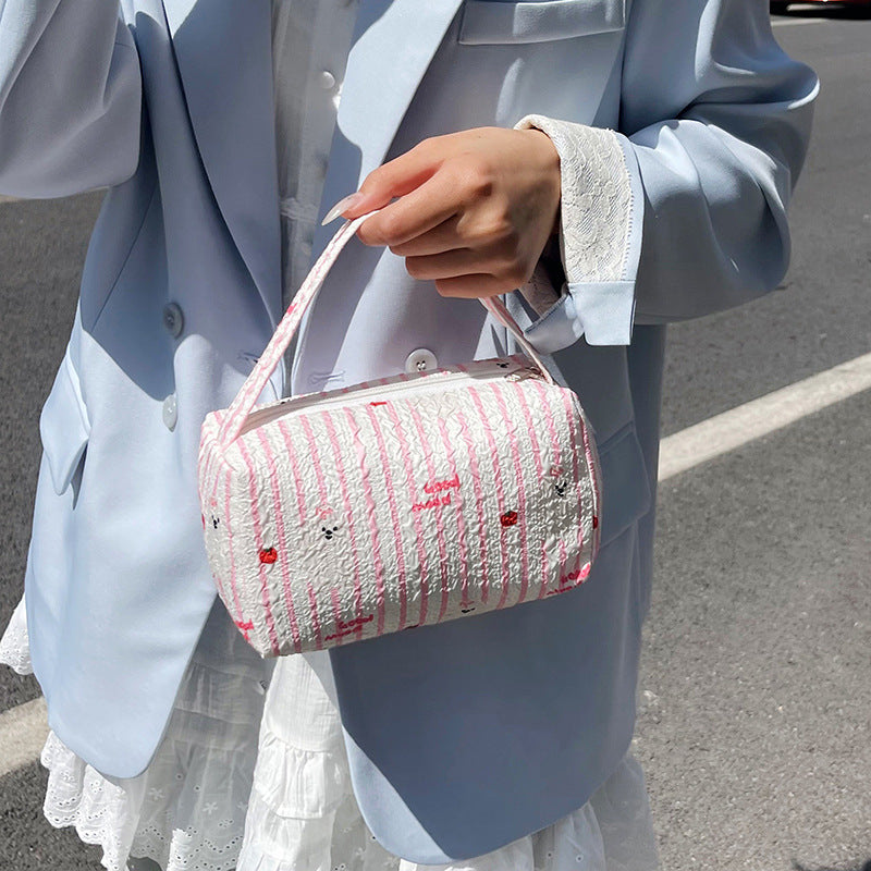 WoCharming Quilted Travel Cosmetic Bag Stornfield