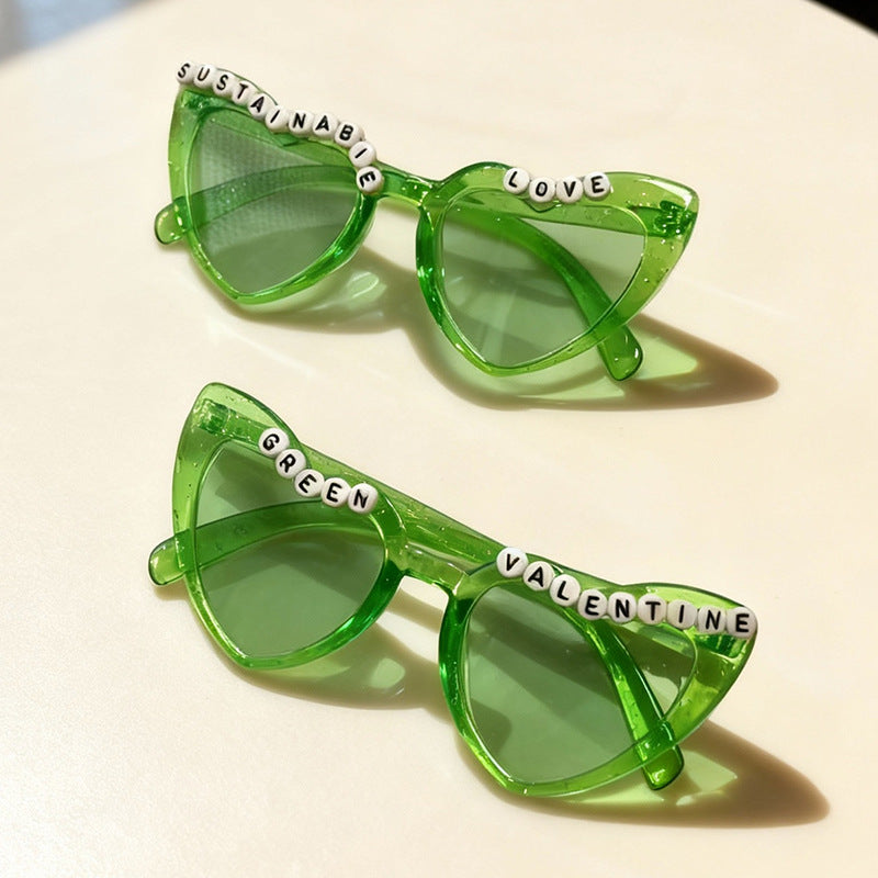 Playful Cat-Eye Sunglasses with Bead Accents Stornfield
