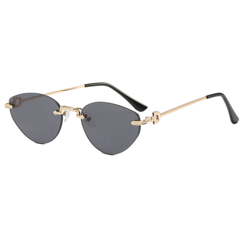 Women Futuristic Half-Frame Sunglasses Stornfield