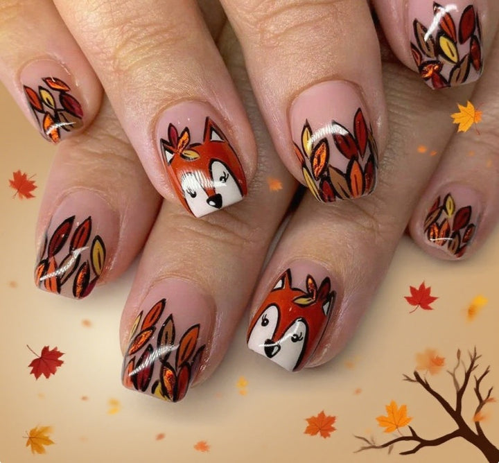 Seasonal Fox-Inspired Nail Art Stornfield