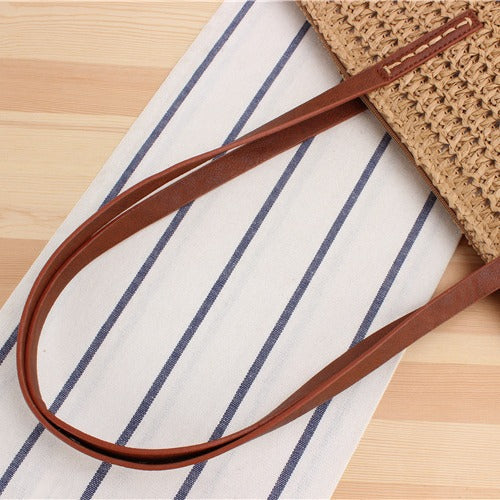 Elegant Bast handbag with leather handles Stornfield