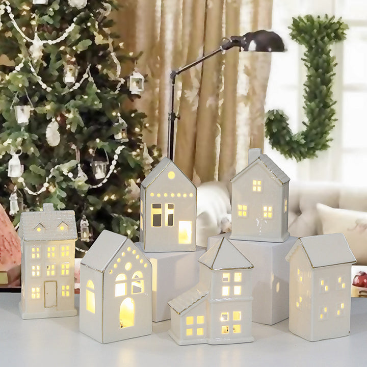 Decorative Ceramic House Lantern Stornfeild