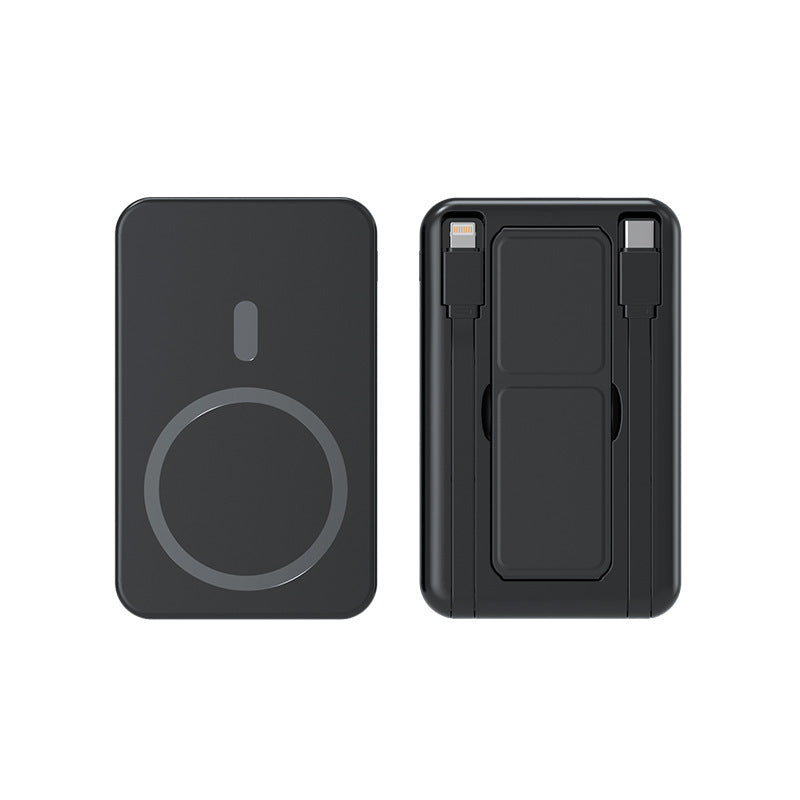 Portable wireless charger with integrated cable system Stornfield