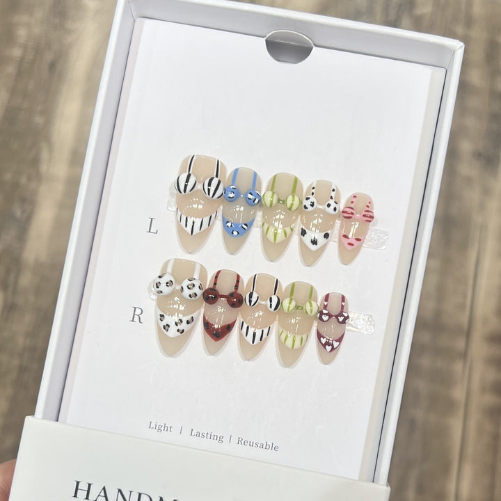 Decorative Press-On Nail Art Set with Unique Patterns Stornfield 1788223862
