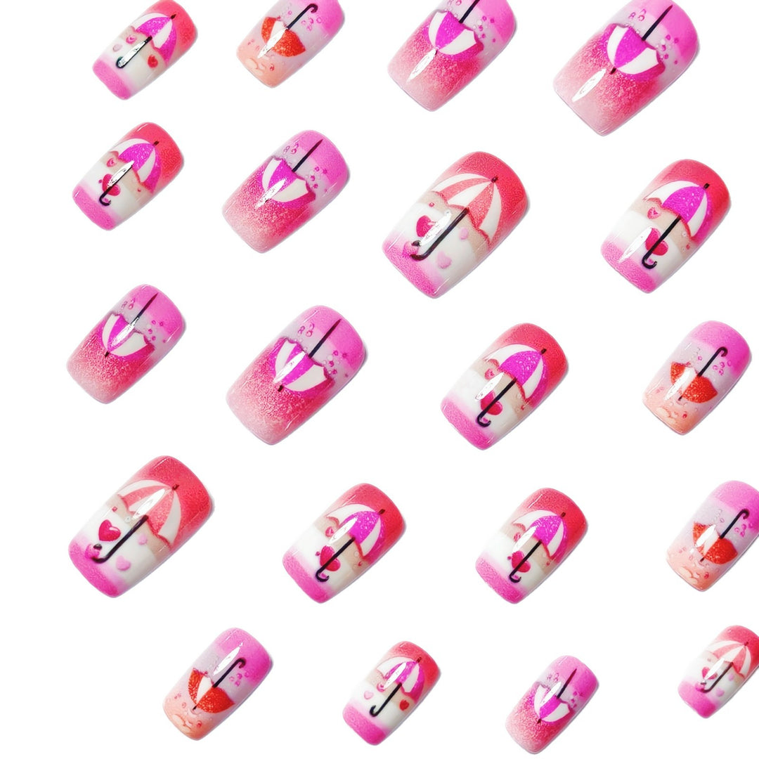 Art nails with Romantic Umbrella Design Stornfield