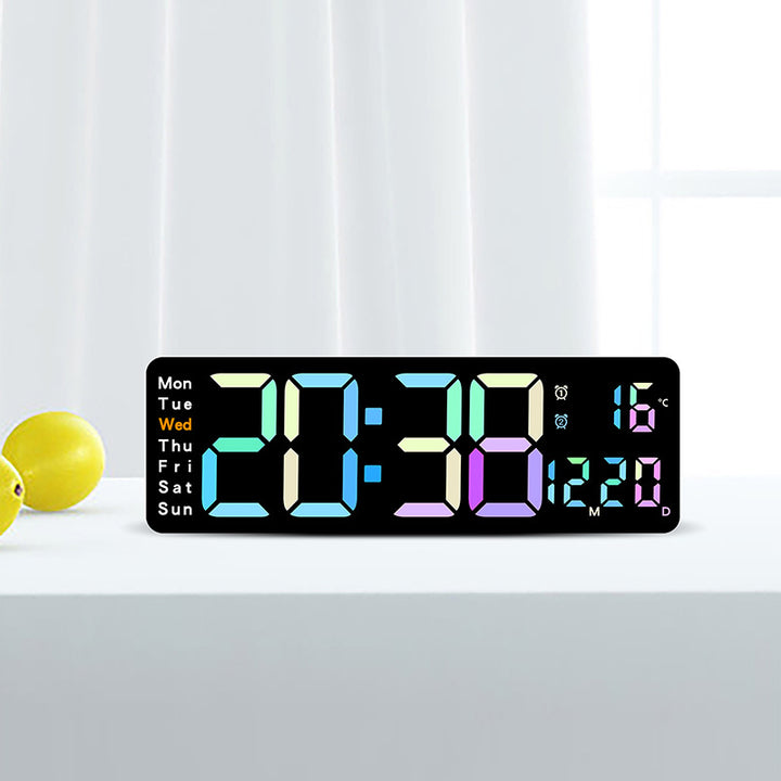 Digital Multifunktionswecker mit mehrfarbigem LED-Display und Temperaturanzeige Stornfield