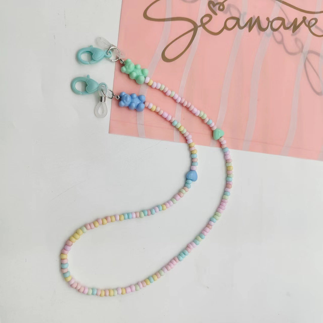 Playful glasses holder chain with colorful beads Stornfield