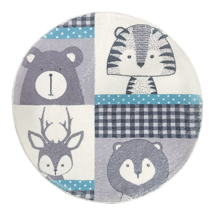 Playful Airplane-Themed Round Area Mat Stornfield