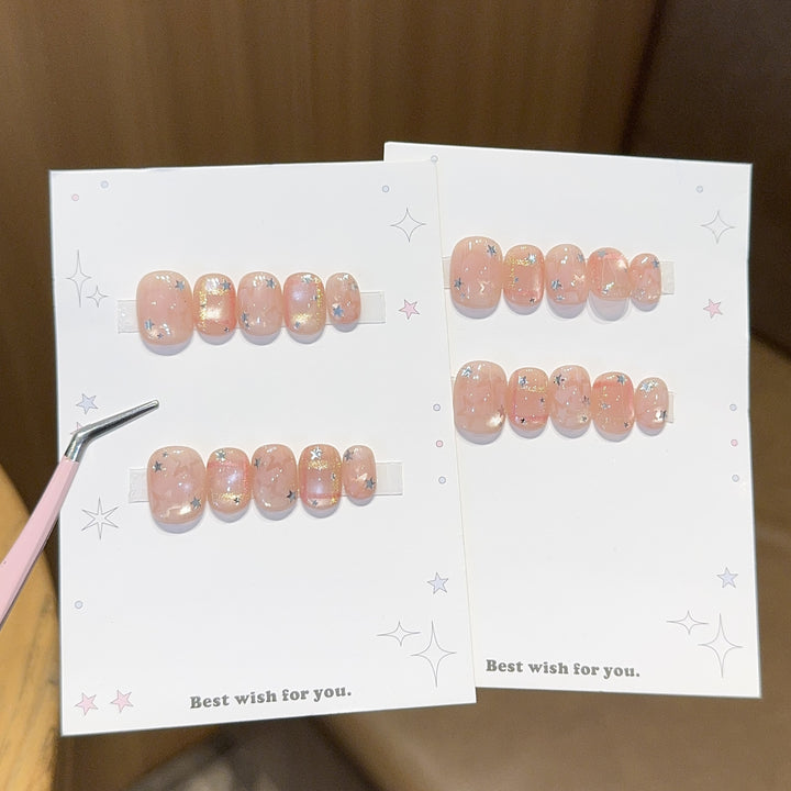 Glamorous artificial nail tips with star design Stornfield