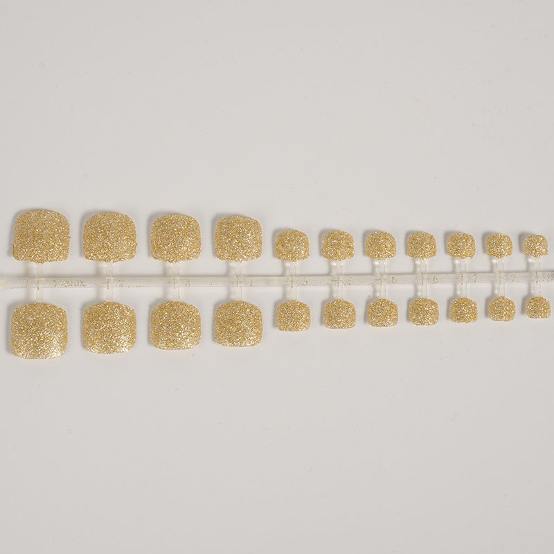Glittering Press-On Toenail Set Stornfield
