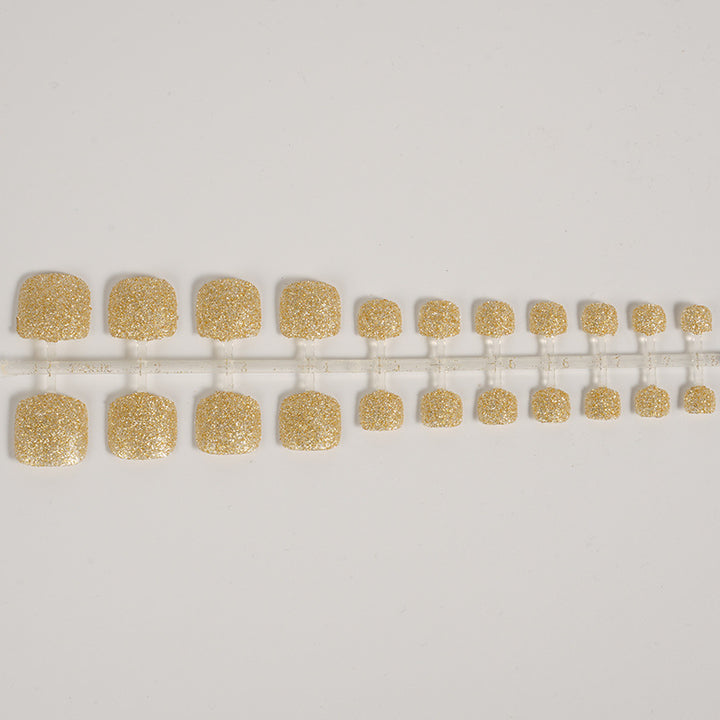 Glittering Press-On Toenail Set Stornfield