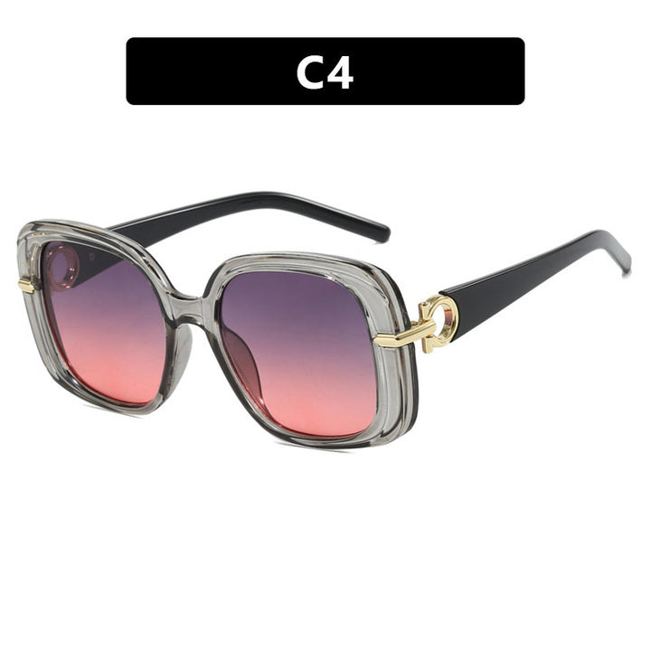 Women's square sunglasses with luxurious metal accent Stornfield
