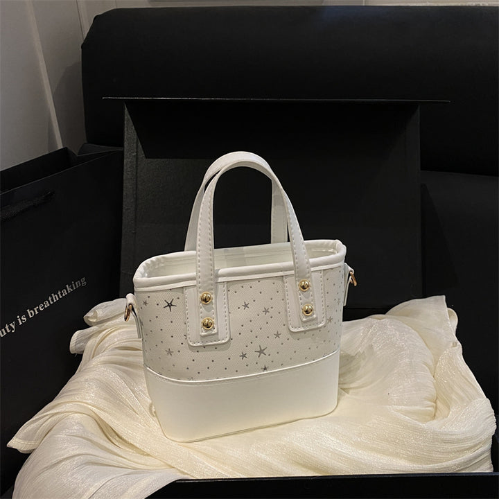 Mini Handheld Star-Embellished Tote
