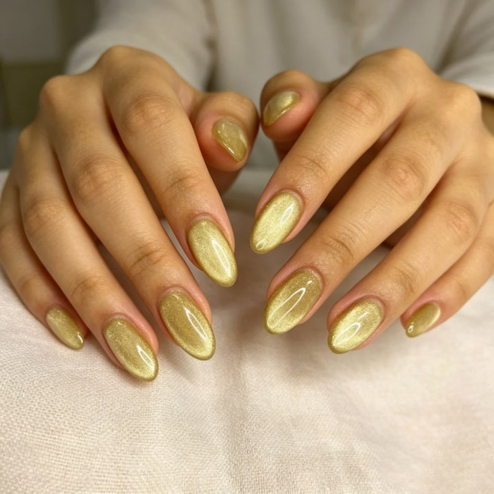 Glittering Almond-Shaped Press-On Nails Stornfield
