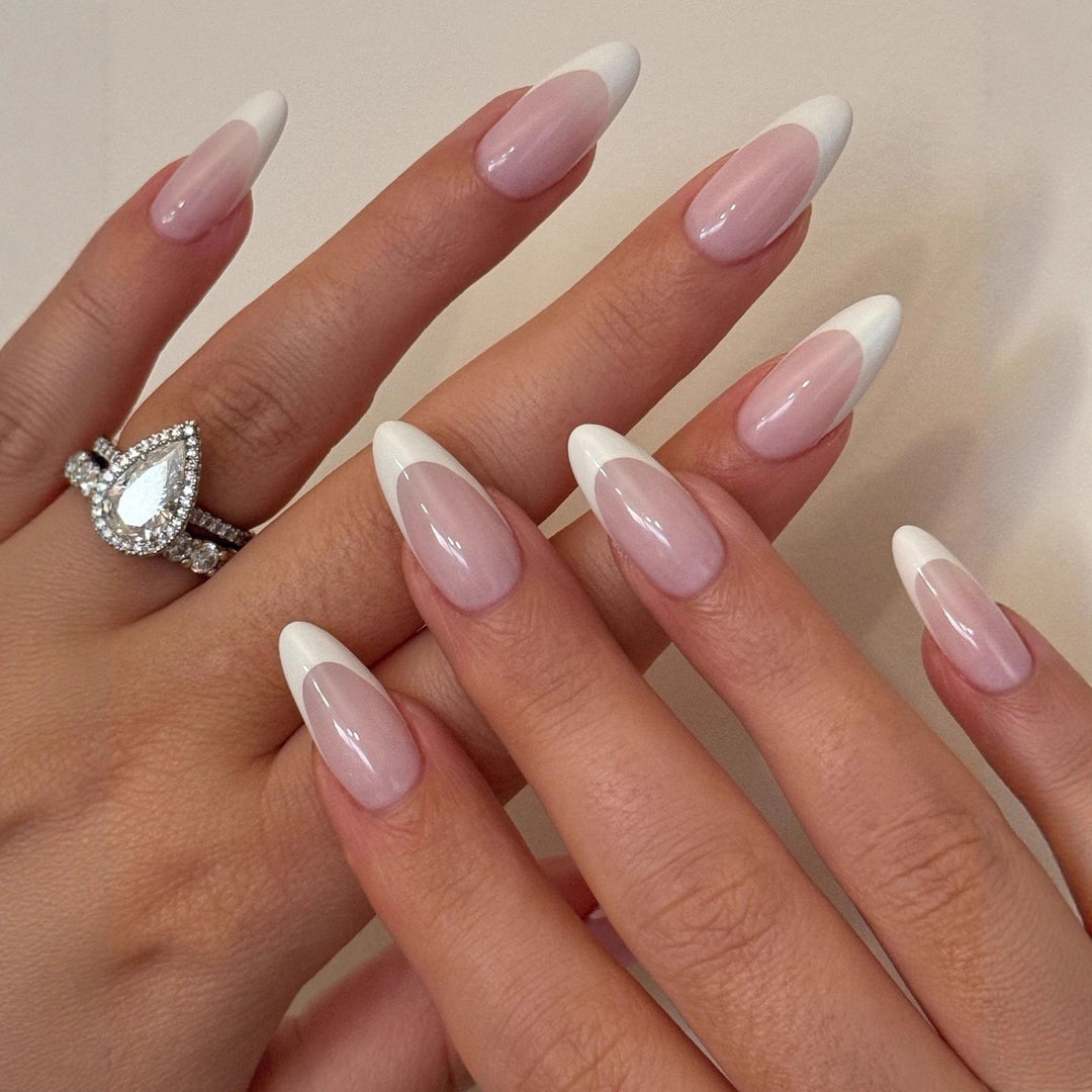 Elegant French Manicure Artificial Nails Stornfield