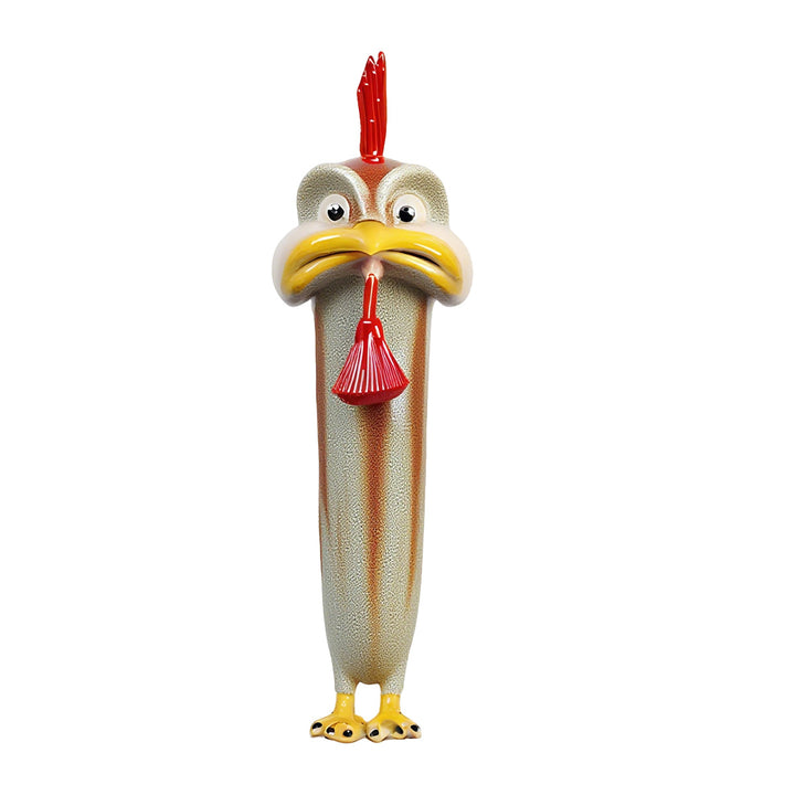 Playful Chicken-Themed Decorative Figurine