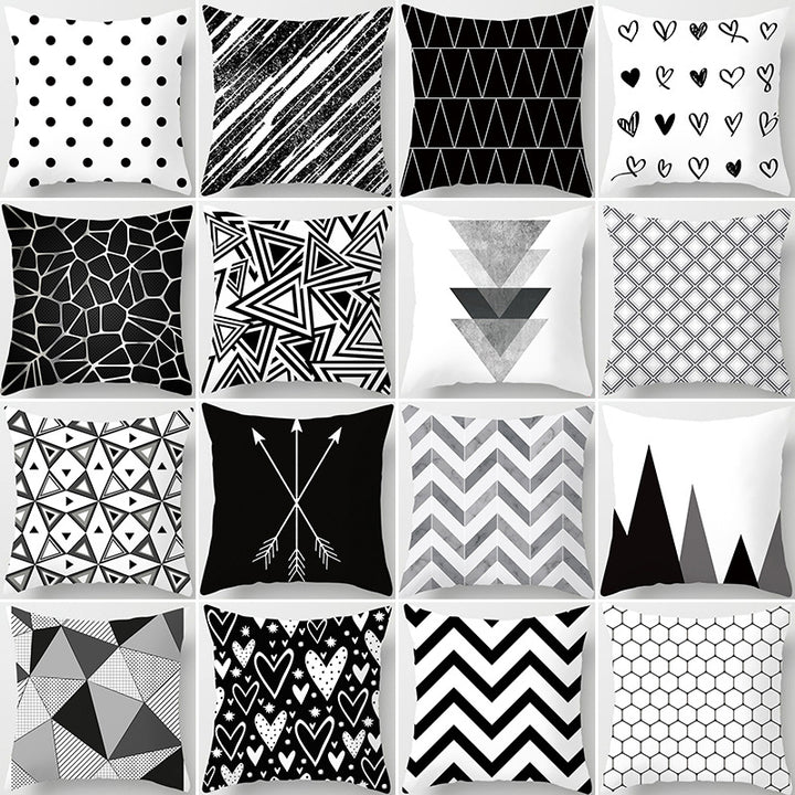 Modern Bold Chevron Square Cushion Cover with Hidden Zipper and Removable Insert Opening