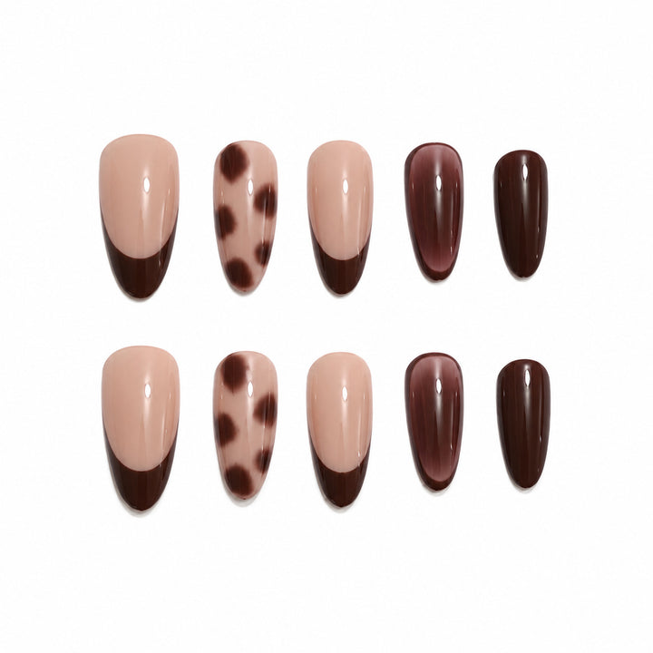 Elegant Artificial Nails with Unique Gradient and High Gloss Finish Stornfield