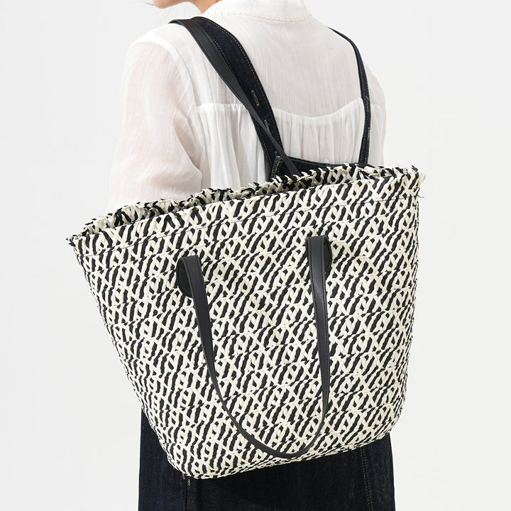 Designer Tote Bag Made of Woven Material with Modern Accents Stornfield