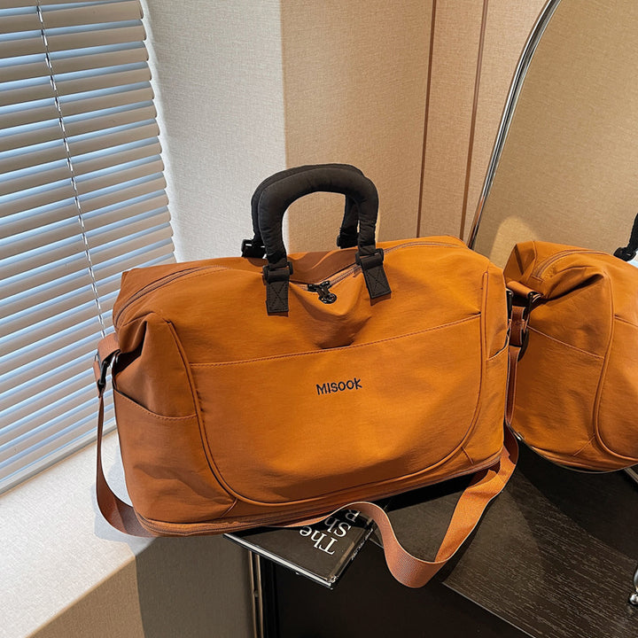 Stylish Leather Travel Duffel Bag