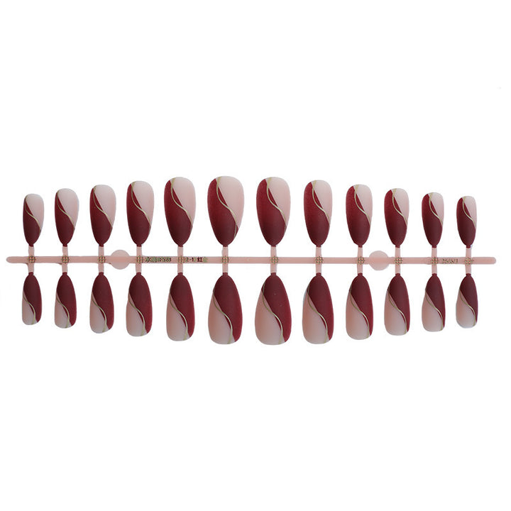 Nail art set with elegant wave patterns Stornfield
