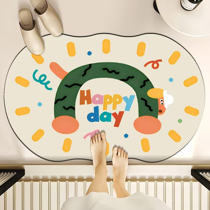 Cartoon Dog-Themed Floor Mat