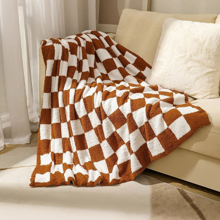 Cozy Checkerboard Throw Blanket