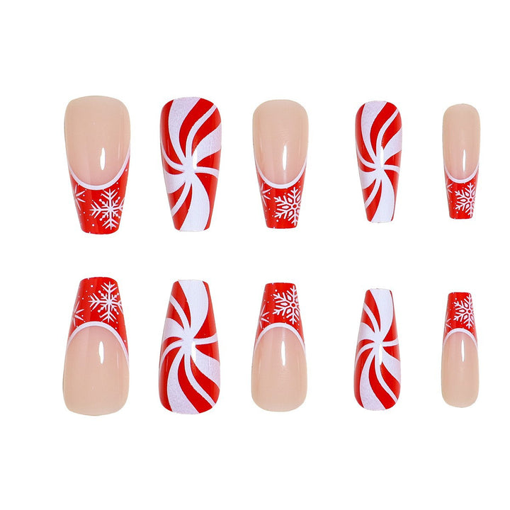 Premium Glossy Glittering Almond-Shaped Press-On Nails Stornfield