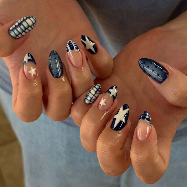Acrylic Nail Set with Fashionable Star Design Stornfield