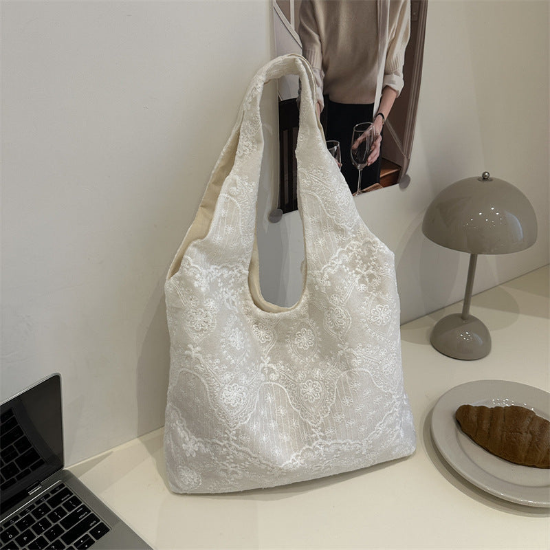 Elegant Lace-Trimmed Shoulder Bag Stornfield
