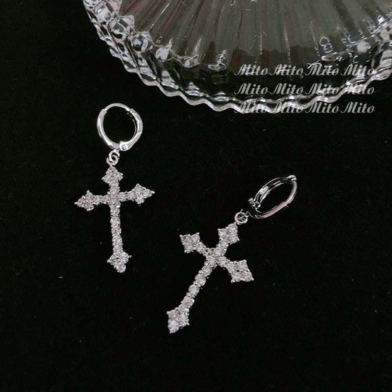 Elegant Cross Earrings with Sparkling Stones Stornfield