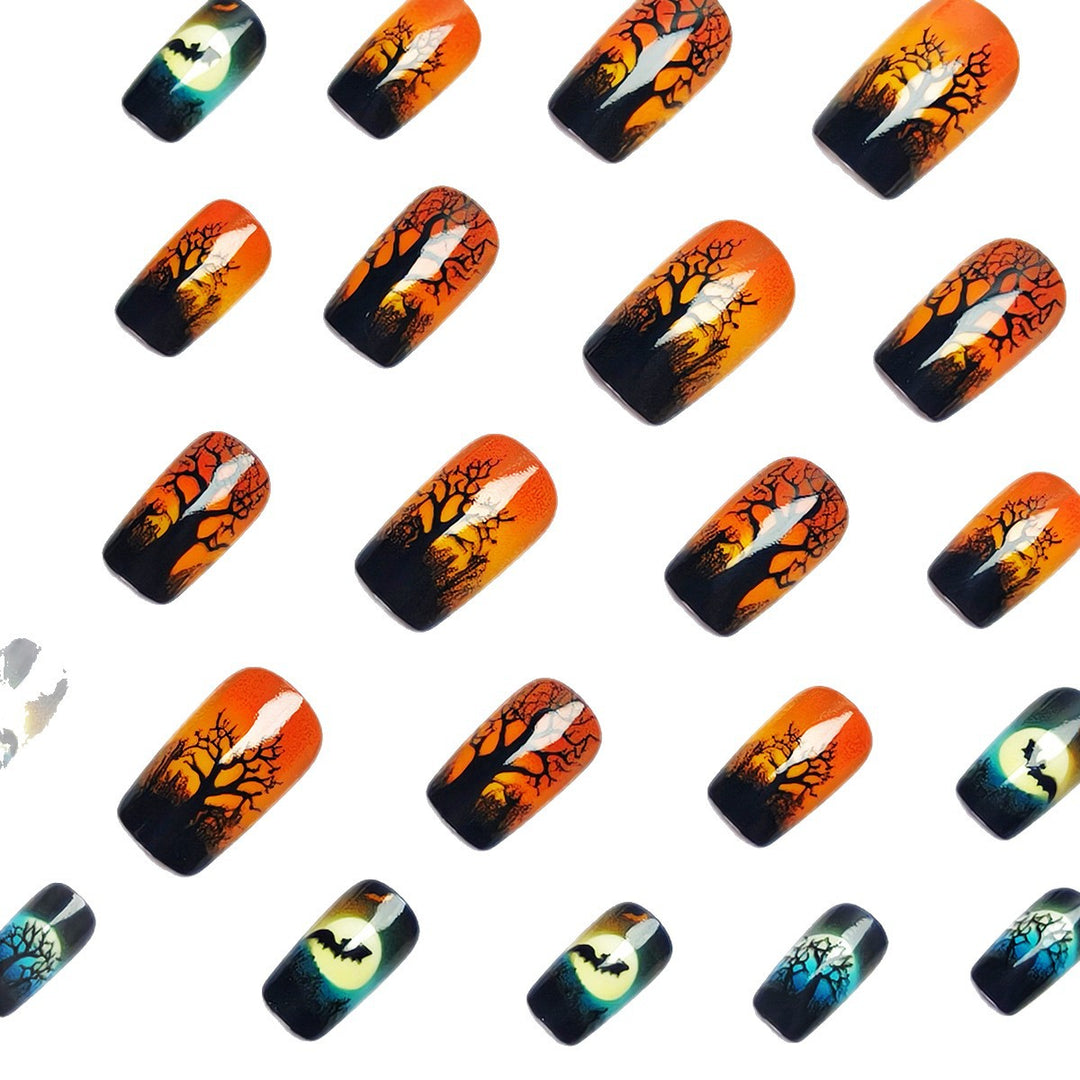 Artificial nails with autumnal creepy design Stornfield